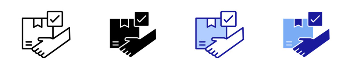 Receiving  Icon Set Multiple Style Collection
