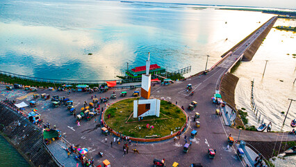 Mithamoin Beribadh is a dam built to control the water in the vast haor area of ​​Mithamoin,