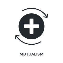 Mutualism Icon Glyph Style. Vector Illustration For Graphic Design