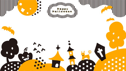 かわいい動画配信用の背景41　ハロウィン柄