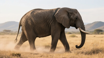 Obraz premium african elephant in the grass