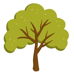 Cute Green Plant Tree Illustration for Nature Design