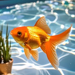 Goldfish in a tank