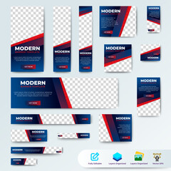 Business web banner template set. Vector horizontal, vertical, square web ads banner. Abstract Business Ads poster for Web post Design Template. Social Media Cover ads banner, flyer, invitation card