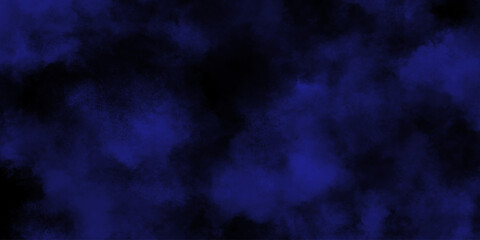 Black background with blue smoke texture. neon blue color ink glow. background with particles in the form of blue smoke. Misty clouds effect.