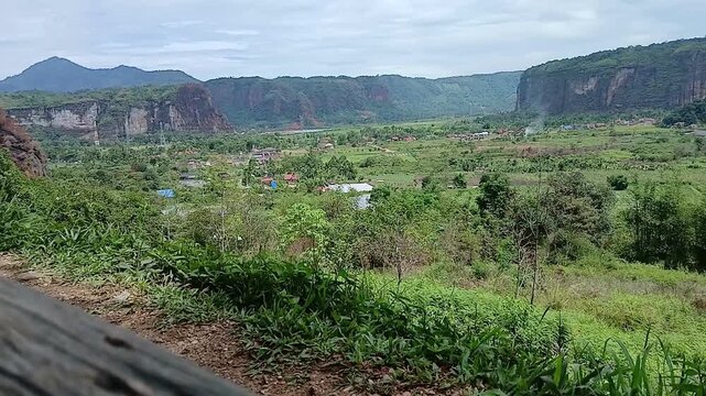 Harau Valley is located in West Sumatra, Indonesia, surrounded by high cliffs and offers breathtaking views.