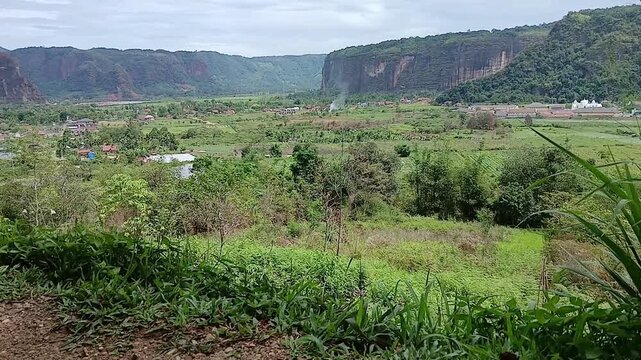 Harau Valley is located in West Sumatra, Indonesia, surrounded by high cliffs and offers breathtaking views.