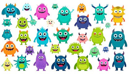 Colorful monster collection