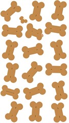 Dog bone shaped treats