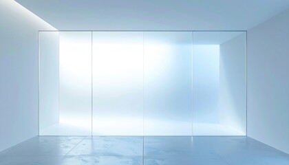 Frosted glass partition gradient light smooth wallpaper background representing interior surface detail suitable for modern minimal design