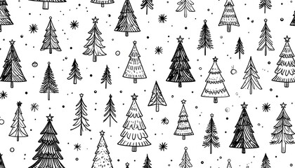 Festive Christmas tree pattern
