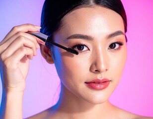 ネオンの化粧品の広告