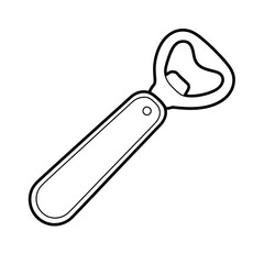 A bottle opener illustration vector style coloring page