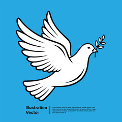 White Dove of Peace Symbol of Hope and Tranquility