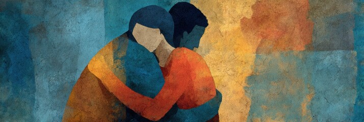 Two individuals engage in a supportive embrace, showcasing the emotional aspects of botulinum therapy in a nurturing setting that fosters healing.