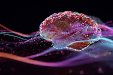 Visualizing complex data through the lens of advanced science. Network connectivity. Future insights: engaging with vast data via virtual interfaces. Digital signals. Information flow.