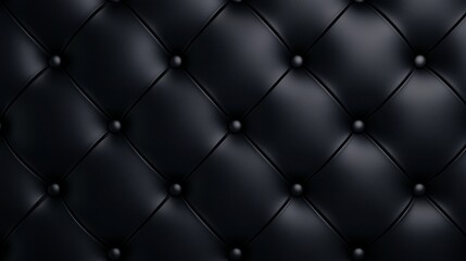 Naklejka premium Elegant black tufted leather texture background