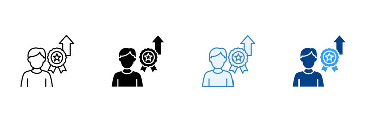 Competency Growth  Icon Set Multiple Style Collection