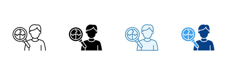 Problem Solving  Icon Set Multiple Style Collection