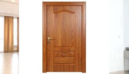 Elegant wood door, classic design