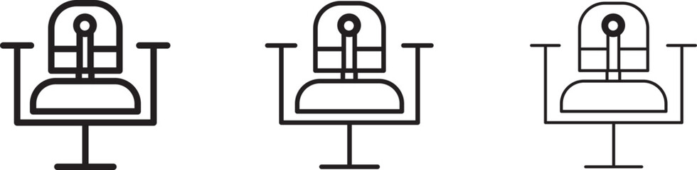 Sleek and stylish office chair icon in minimal.executive chair icon