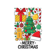 Merry Christmas Festive Holiday Season Decorations