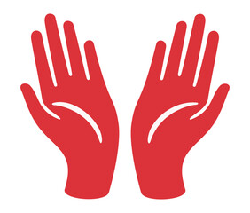 Fototapeta premium Two hands with lines, symbolizing healing, massage, wellness, spirituality or Dua