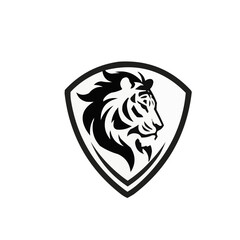 Calm Lion Logo Inside a Battle Shield