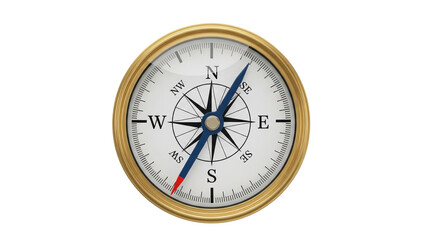 Compass Metallic Isolated on Transparent Background