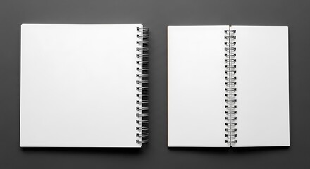 Blank Spiral Notebooks, Ready for Notes.