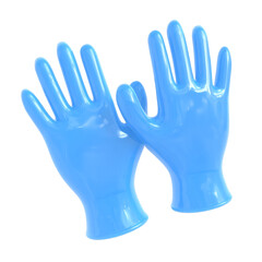 Obraz premium Bright blue medical gloves ready for healthcare professionals protecting hands during procedures