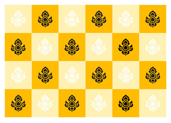 Wallpaper pattern: Thai traditional orchids design