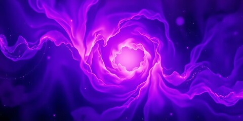 Abstract swirling violet nebula, cosmic dust and energy, painting, bright