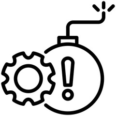 risk management icon isolated on white background. vector illustration icon for management