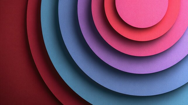 Colorful Concentric Circles Abstract