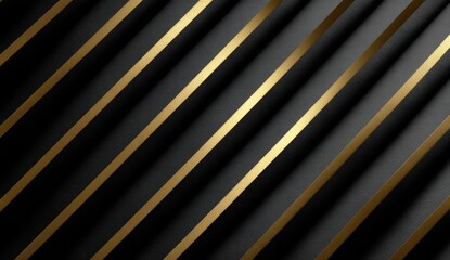 Abstract Gold Lines on Dark Background