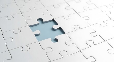 Missing Piece in a Puzzle, Focused on Completion.