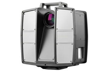 High-tech industrial 3d laser scanner for metrology isolated on a transparent background