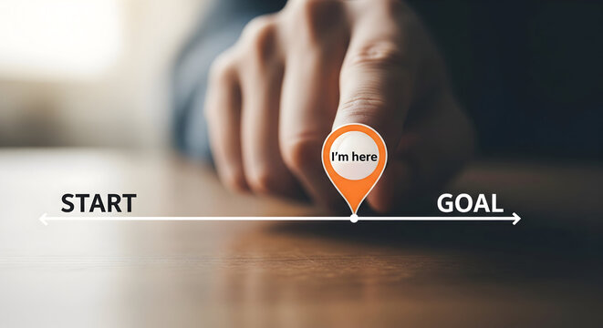Navigating your journey from start to goal, pinpointing your current location with precision and purpose.