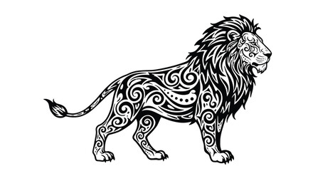 Fototapeta premium Tribal Lion Design