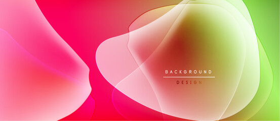 Abstract gradients blend, creating fluid shapes. Pink, red, yellow, green hues dominate design. Text reads background design.