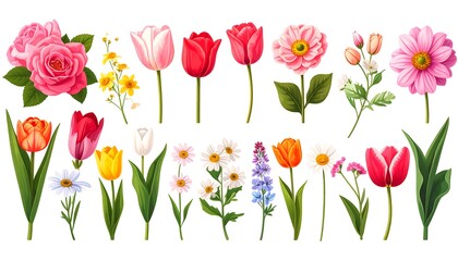 Vibrant spring blooms collection