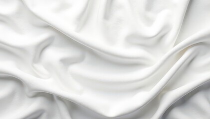 Obraz premium Subtle texture of off-white waved fabric; blank space , minimal, ripple