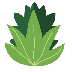 Dark green leafy lettuce in flat style. Perfect for salad illustrations, vegetarian recipes, or healthy eating designs.