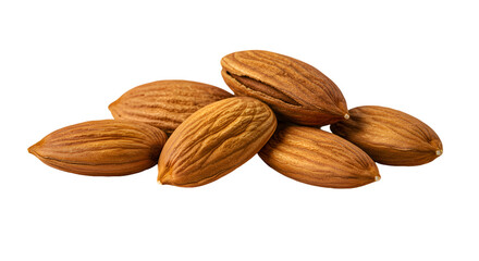 Delicious Raw Almonds with Textured Shells on a Gradient Brown Surface