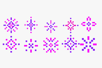 Sparkle pixel star glitter starburst twinkle effect