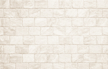 Detail of modern cream brick wall background photo. White light brick wall texture background for stone tile block painted in beige light color wallpaper modern interior and exterior backdrop design.
