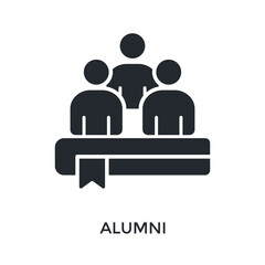 Alumni Icon Glyph Style. Vector Illustration For Graphic Design