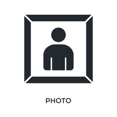 Photo Icon Glyph Style. Vector Illustration For Graphic Design