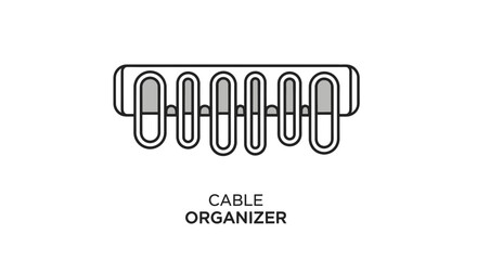 Modern Cable Organizer Featuring Multiple Slots for Tidy Storage and Management